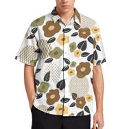 AILLOSA YH-636 Aloha Hawaii 3D Desen Kısa Kollu Erkek Gömlek