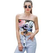 AILLOSA YH-637 Seksi File Tüp Üst Yaz Tube Top Tank Tops Kadın Askılı Üst Bluz