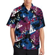 AILLOSA YH-638 Aloha Hawaii 3D Desen Kısa Kollu Erkek Gömlek