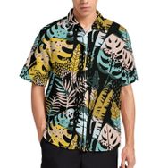 AILLOSA YH-639 Aloha Hawaii 3D Desen Kısa Kollu Erkek Gömlek