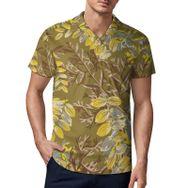AILLOSA YH-64 3D Baskılı Desen Kısa Kollu Polo Yaka Erkek T-shirt