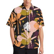 AILLOSA YH-641 Aloha Hawaii 3D Desen Kısa Kollu Erkek Gömlek
