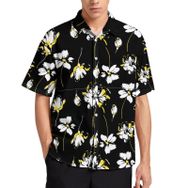 AILLOSA YH-645 Aloha Hawaii 3D Desen Kısa Kollu Erkek Gömlek
