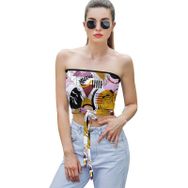 AILLOSA YH-649 Seksi File Tüp Üst Yaz Tube Top Tank Tops Kadın Askılı Üst Bluz
