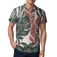 AILLOSA YH-65 3D Baskılı Desen Kısa Kollu Polo Yaka Erkek T-shirt