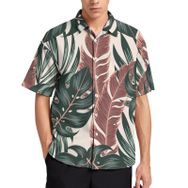 AILLOSA YH-65 Aloha Hawaii 3D Desen Kısa Kollu Erkek Gömlek