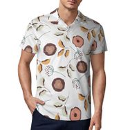 AILLOSA YH-650 3D Baskılı Desen Kısa Kollu Polo Yaka Erkek T-shirt