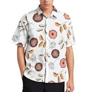 AILLOSA YH-650 Aloha Hawaii 3D Desen Kısa Kollu Erkek Gömlek