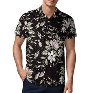 AILLOSA YH-657 3D Baskılı Desen Kısa Kollu Polo Yaka Erkek T-shirt