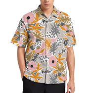 AILLOSA YH-661 Aloha Hawaii 3D Desen Kısa Kollu Erkek Gömlek