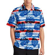 AILLOSA YH-662 Aloha Hawaii 3D Desen Kısa Kollu Erkek Gömlek