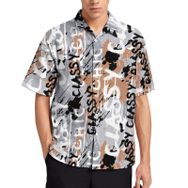 AILLOSA YH-664 Aloha Hawaii 3D Desen Kısa Kollu Erkek Gömlek
