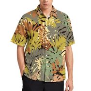 AILLOSA YH-67 Aloha Hawaii 3D Desen Kısa Kollu Erkek Gömlek
