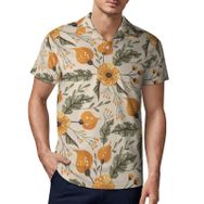 AILLOSA YH-677 3D Baskılı Desen Kısa Kollu Polo Yaka Erkek T-shirt