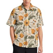 AILLOSA YH-677 Aloha Hawaii 3D Desen Kısa Kollu Erkek Gömlek