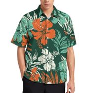 AILLOSA YH-68 Aloha Hawaii 3D Desen Kısa Kollu Erkek Gömlek