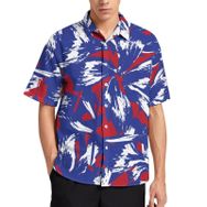 AILLOSA YH-681 Aloha Hawaii 3D Desen Kısa Kollu Erkek Gömlek