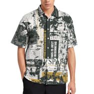 AILLOSA YH-684 Aloha Hawaii 3D Desen Kısa Kollu Erkek Gömlek