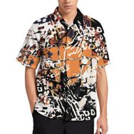 AILLOSA YH-687 Aloha Hawaii 3D Desen Kısa Kollu Erkek Gömlek