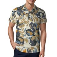 AILLOSA YH-694 3D Baskılı Desen Kısa Kollu Polo Yaka Erkek T-shirt
