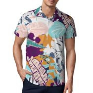 AILLOSA YH-701 3D Baskılı Desen Kısa Kollu Polo Yaka Erkek T-shirt