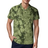 AILLOSA YH-72 3D Baskılı Desen Kısa Kollu Polo Yaka Erkek T-shirt