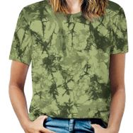 AILLOSA YH-72 Tamamı Baskılı Kısa Kollu Yuvarlak Yaka Kadın T-shirt