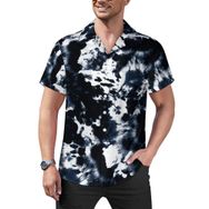AILLOSA YH-75 Hawaii Çiçek Baskılı 3D Desen Kısa Kollu Erkek Gömlek