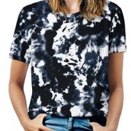 AILLOSA YH-75 Tamamı Baskılı Kısa Kollu Yuvarlak Yaka Kadın T-shirt