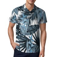 AILLOSA YH-88 3D Baskılı Desen Kısa Kollu Polo Yaka Erkek T-shirt