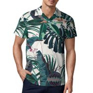AILLOSA YH-90 3D Baskılı Desen Kısa Kollu Polo Yaka Erkek T-shirt
