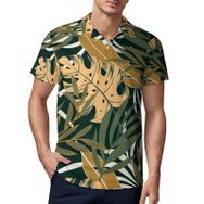 AILLOSA YH-91 3D Baskılı Desen Kısa Kollu Polo Yaka Erkek T-shirt