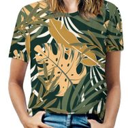 AILLOSA YH-91 Tamamı Baskılı Kısa Kollu Yuvarlak Yaka Kadın T-shirt