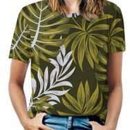 AILLOSA YH-92 Tamamı Baskılı Kısa Kollu Yuvarlak Yaka Kadın T-shirt