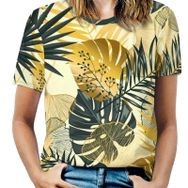 AILLOSA YH-97 Tamamı Baskılı Kısa Kollu Yuvarlak Yaka Kadın T-shirt