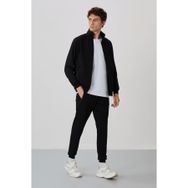 Air Jones 85178 Siyah Dik Yaka Fermuarlı Gizli Cepli Jogger Erkek Eşofman Takım