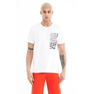 Air Jones 88208 Beyaz Minimal Yazı Baskılı O Yaka Standart Kalıp Erkek T-shirt
