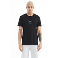 Air Jones 88230 Siyah Minimal Basklı Detaylı O Yaka Standart Kalıp Erkek T-shirt