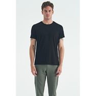 Air Jones 88245 Siyah O Yaka Standart Kalıp Basic Erkek T-shirt