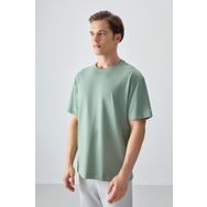 Air Jones 88353 Açık Yeşil Kalın Yumuşak Dokulu Oversize Fit Basic Erkek T-Shirt
