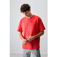 Air Jones 88355 Fiesta Kalın Yumuşak Dokulu Oversize Fit Baskılı Erkek T-Shirt