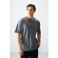 Air Jones 88356 Haki Kalın Yumuşak Dokulu Oversize Fit Baskılı Erkek T-Shirt