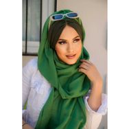 Aişe Tesettür Bahar Yeşili Haki Burgu Hazır Şal