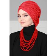 Aisha's Design B-1 Kırmızı Büzgülü Penye Bone