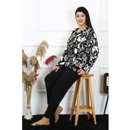 Akbeniz 202217 Uzun Kollu Büyük Beden Penye Kadın Pijama Takımı