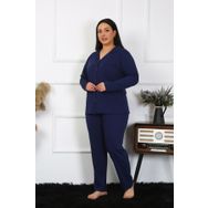 Akbeniz 202401 Lacivert Kadın Cepli Pijama Altı