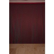 Akça Tekstil Puanlı Model 300x270 cm Bordo Çift Renk Hazır Düğmeleri Dikilmiş İp Perde