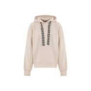 Akep MFKD03206 Ekru Kapüşon Yaka Desenli Kadın Sweatshirt