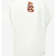 Akep TSKD03222 Ekru Bisiklet Yaka Düz Kadın T-shirt