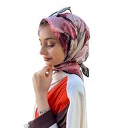 Aker 7085 Sport Angel Serisi Yazlık Desenli Siyah Gül Kurusu Eşarp